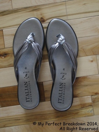 Sandals to match my dress.  A little girly for my liking, but it is a wedding, so I should dress it up just a bit.